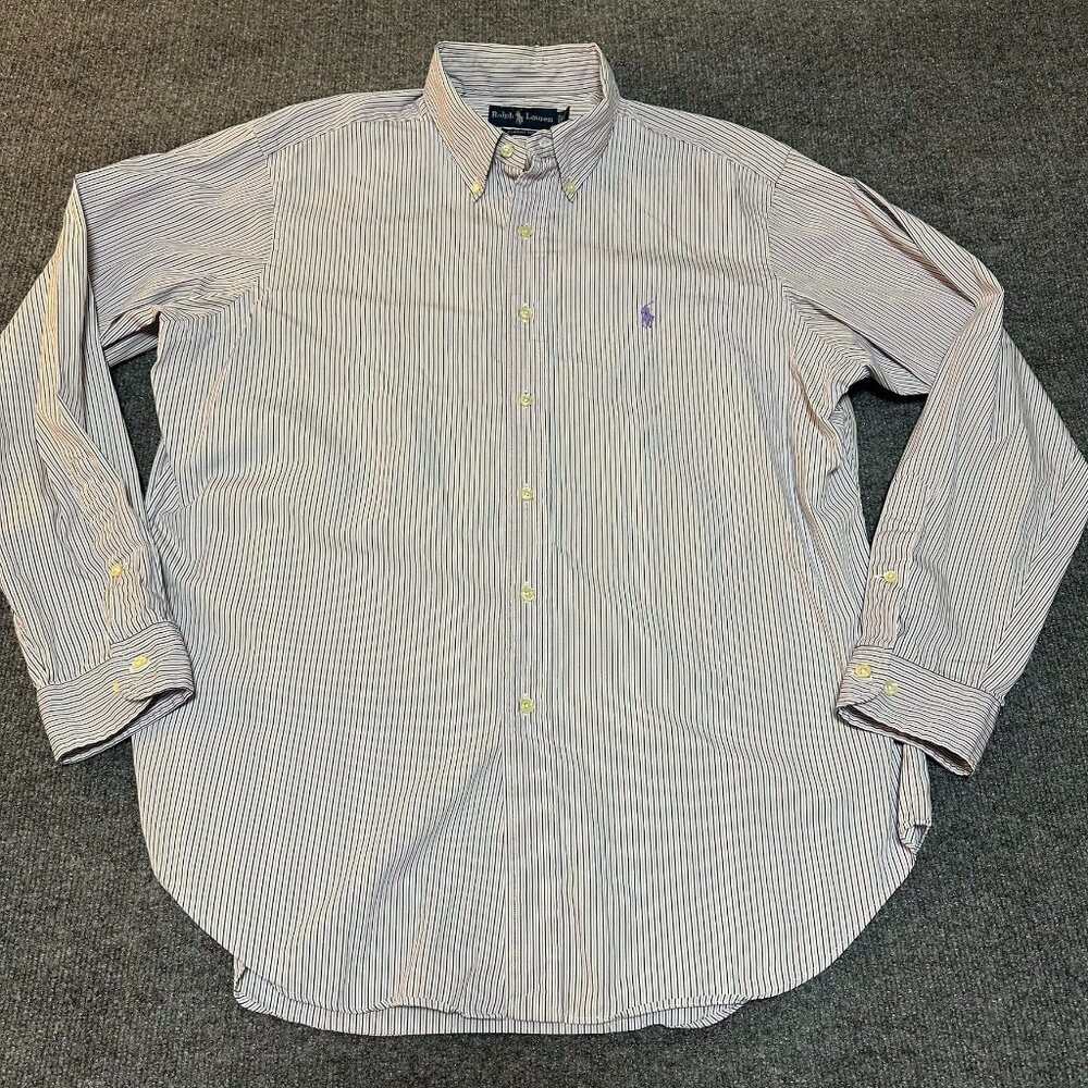 Ralph Lauren Classic Fit‎ Blue Stripped Men's Shirt 16 1/2 34/35